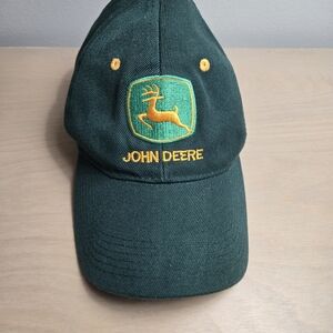 John Deere Baseball Cap Green & Yellow Gold Embroidered Logo Men’s SnapBack Hat